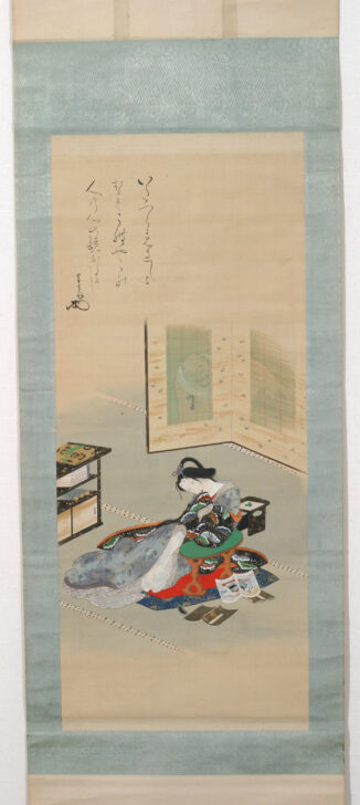 Courtesan Reading A Book Of Erotica Watched By A Monk University Of Michigan Museum Of Art