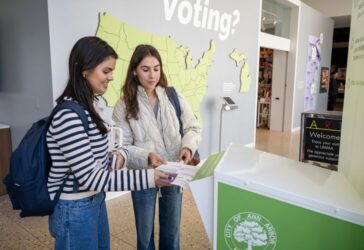 Voters use the UMMA Campus Voting Hub to register, request an absentee ballot, and vote in the 2024 US Presidential Election.