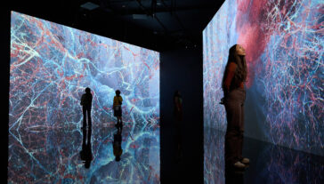 Marshmallow Laser Feast: Works of Nature, installation view, ACMI, 2023. Photo by Eugene Hyland