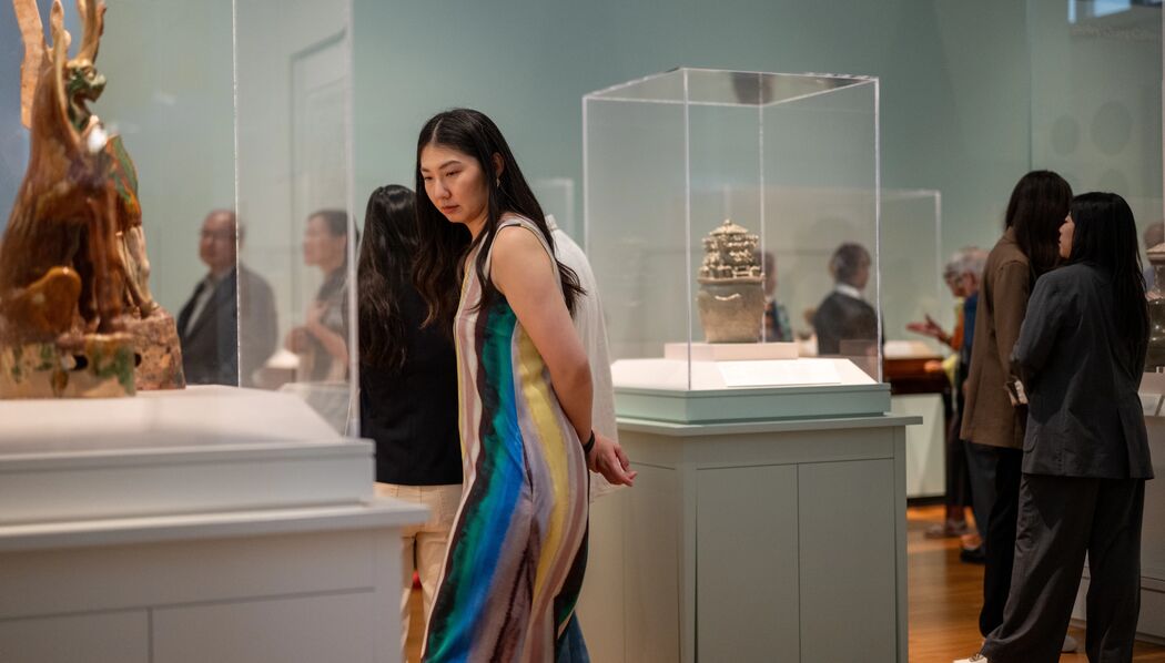 Guests, workshop participants, and supporters gather at UMMA for the closing reception of the Chinese Object Study Workshop on June 13, 2025.