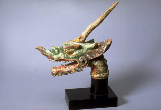 Dragon head (finial for a staff or a piece of ceremonial furniture)