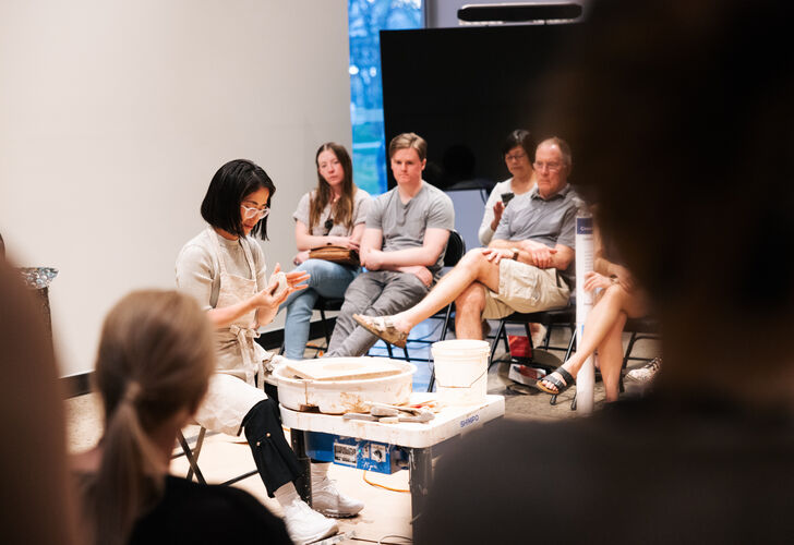 Visitors explore Museum galleries and engage in public events