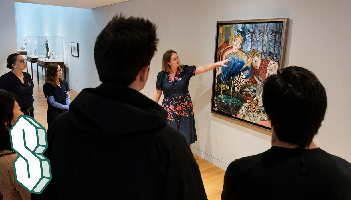 University students visit UMMA on September 25, 2025, joining tours led by David Choberka, Madeline October Wildman, and Julia Laplaca. A study room session was also led by LSA Professor Lisa Makman.