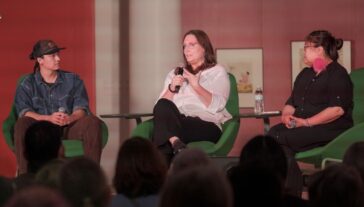 The night featured an artist panel on Indigenous Futurism with Andrea Carlson, Frank Waln, and Debra Yepa-Pappan.