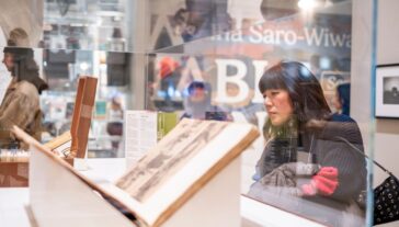 Guests gathered for UMMA’s opening reception of the exhibition, “American Sampler: Activating the Archive” held on Saturday, January 24, 2026.