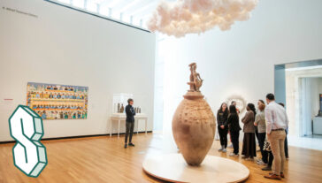 University students visit UMMA on September 25, 2025, joining tours led by David Choberka, Madeline October Wildman, and Julia Laplaca. A study room session was also led by LSA Professor Lisa Makman.