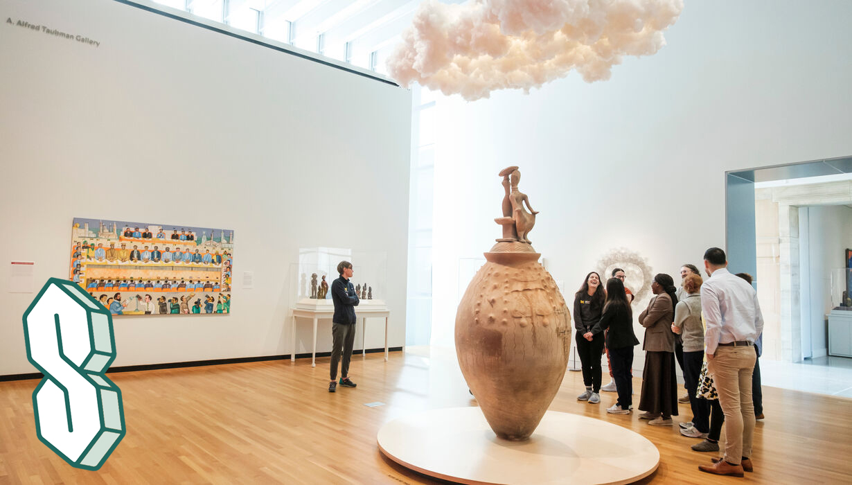 University students visit UMMA on September 25, 2025, joining tours led by David Choberka, Madeline October Wildman, and Julia Laplaca. A study room session was also led by LSA Professor Lisa Makman.