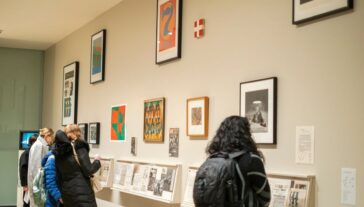 Guests gathered for UMMA’s opening reception of the exhibition, “American Sampler: Activating the Archive” held on Saturday, January 24, 2026.
