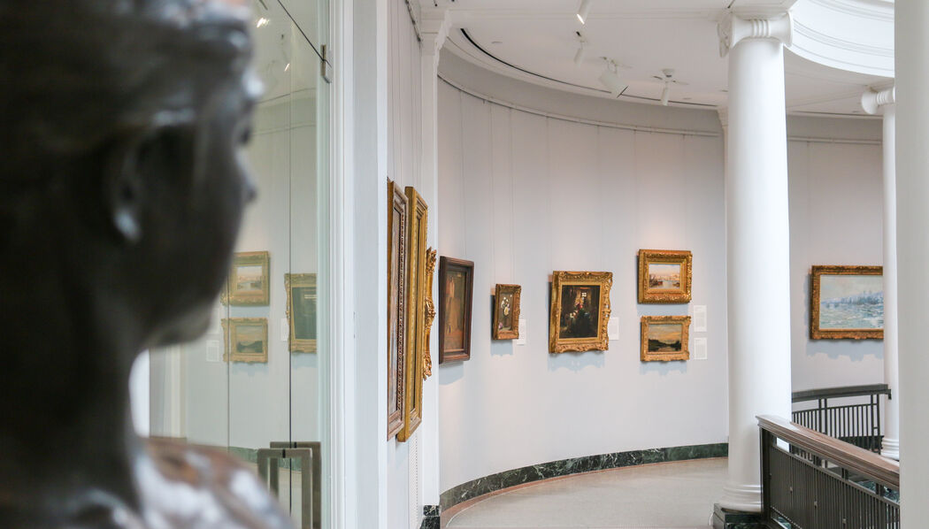Point of view shot of the Apse second floor art.