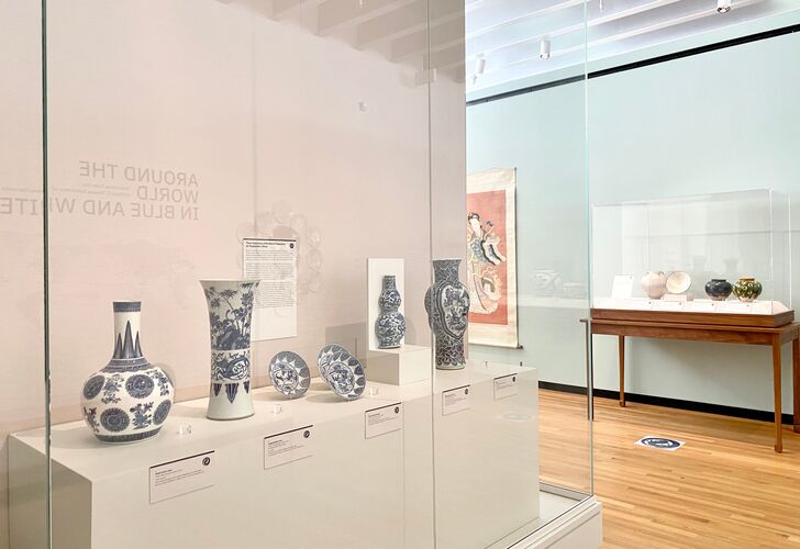 Installation images of exhibition 'Around the World in Blue & White'