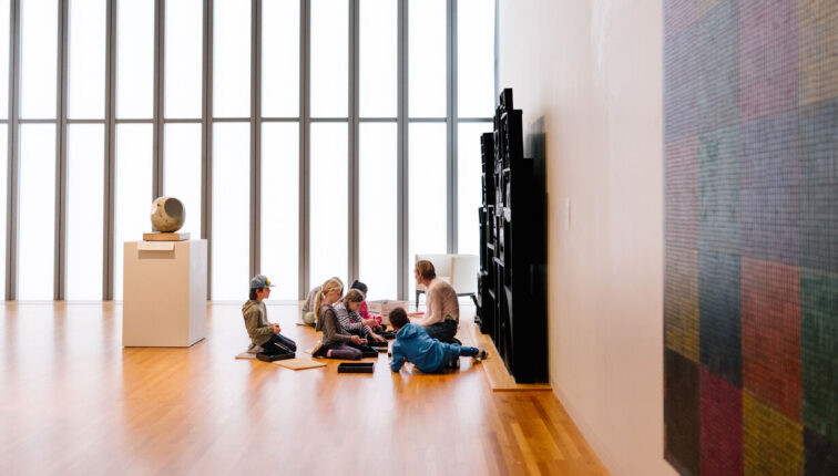 Ypsilanti International Elementary School students engage with art during a field trip to UMMA