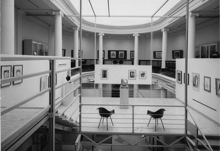 UM Museum of Art, unistrut gallery, 1960s, from above