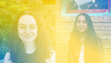 headshot image of charlotte Trumble and priya pai