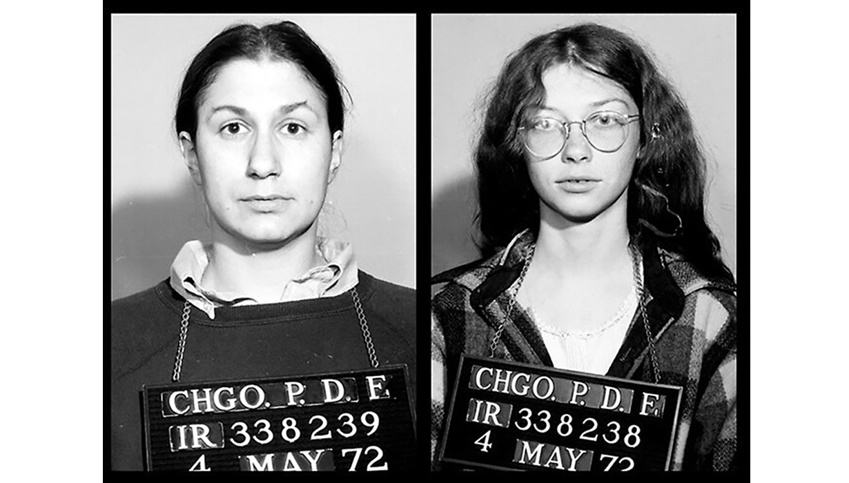 mugshots of two women, a still from the film "The Janes"